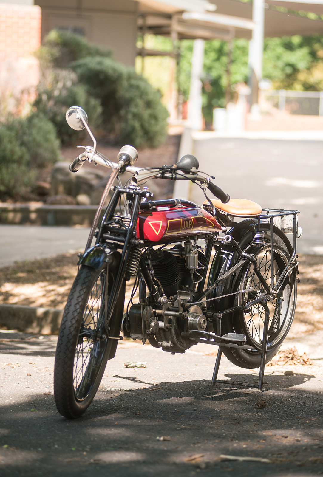 jap vintage motorcycle red