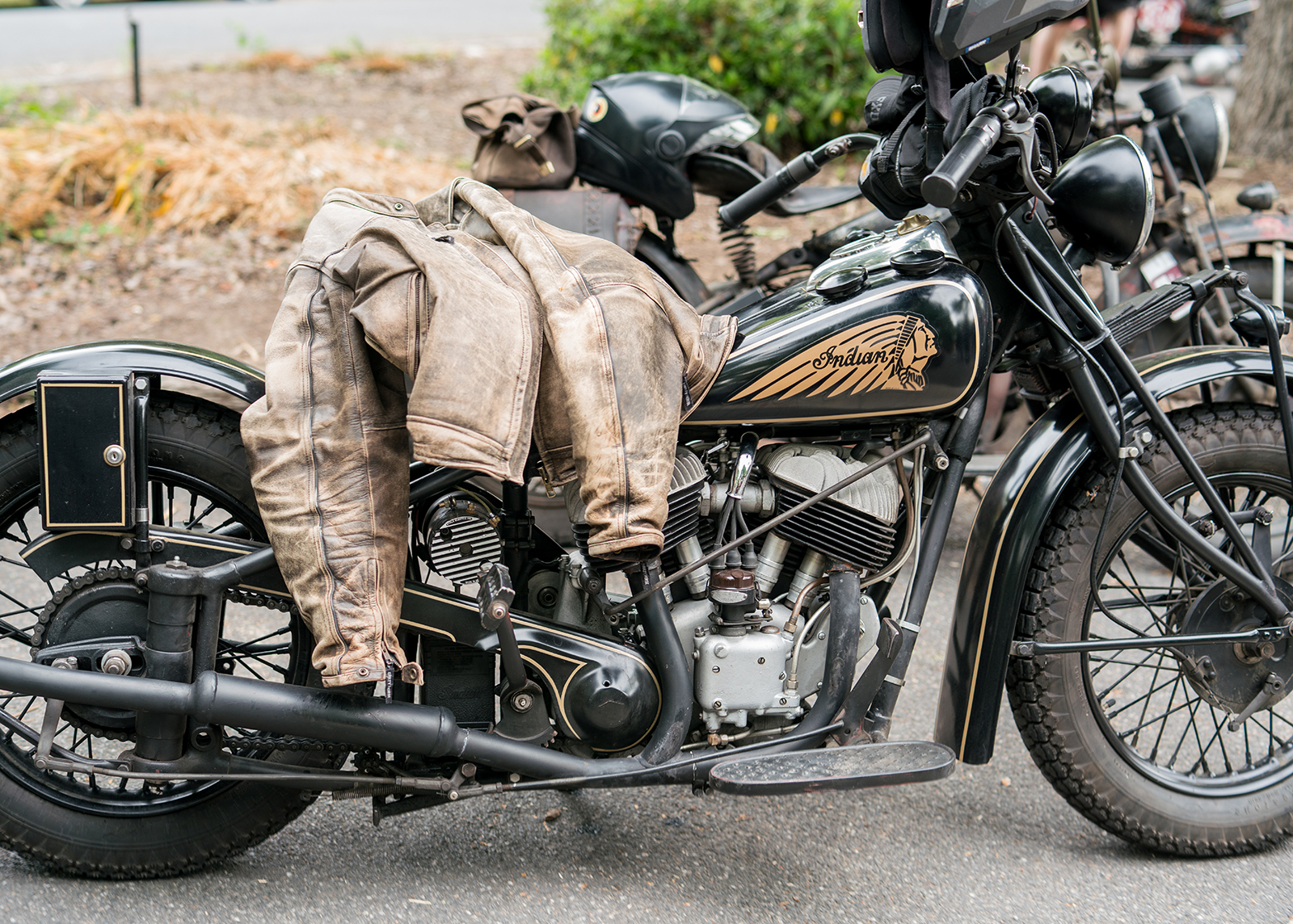 vintage indian motorcycle black