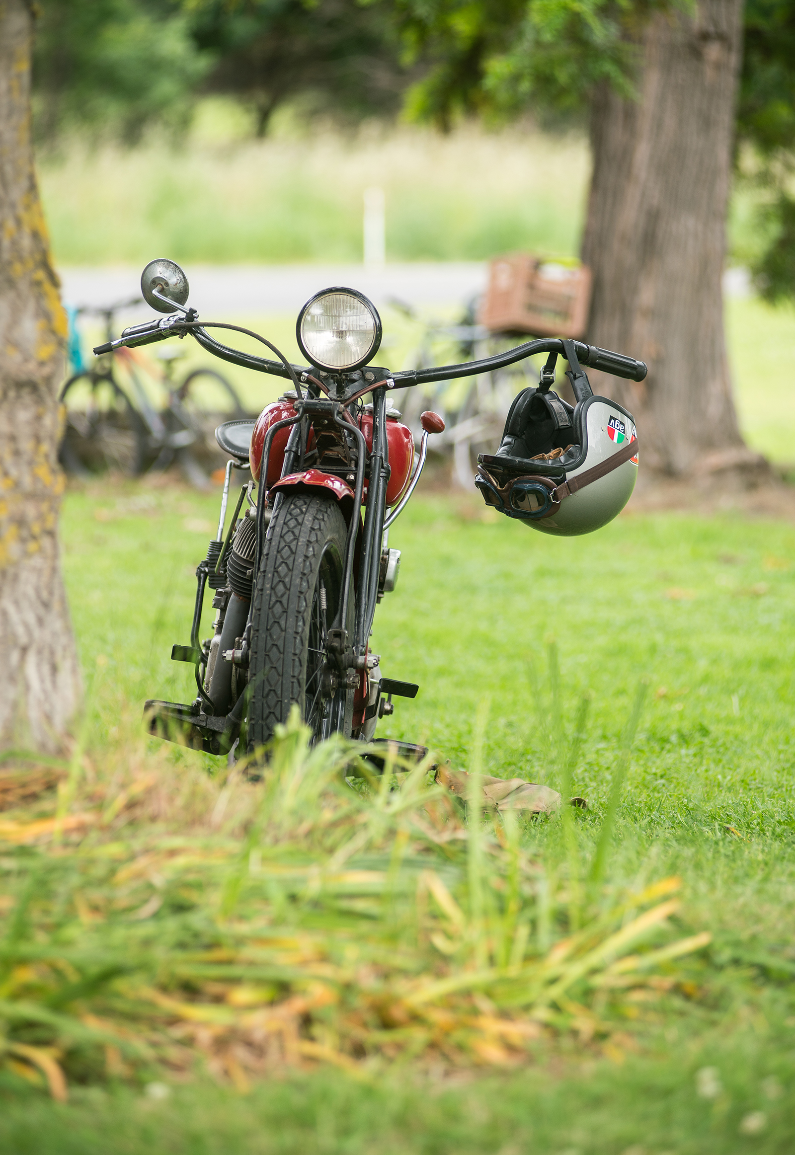 vintage indian motorcycle red