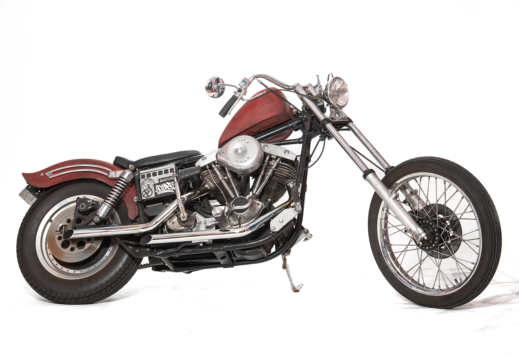 harley davidson shovelhead red