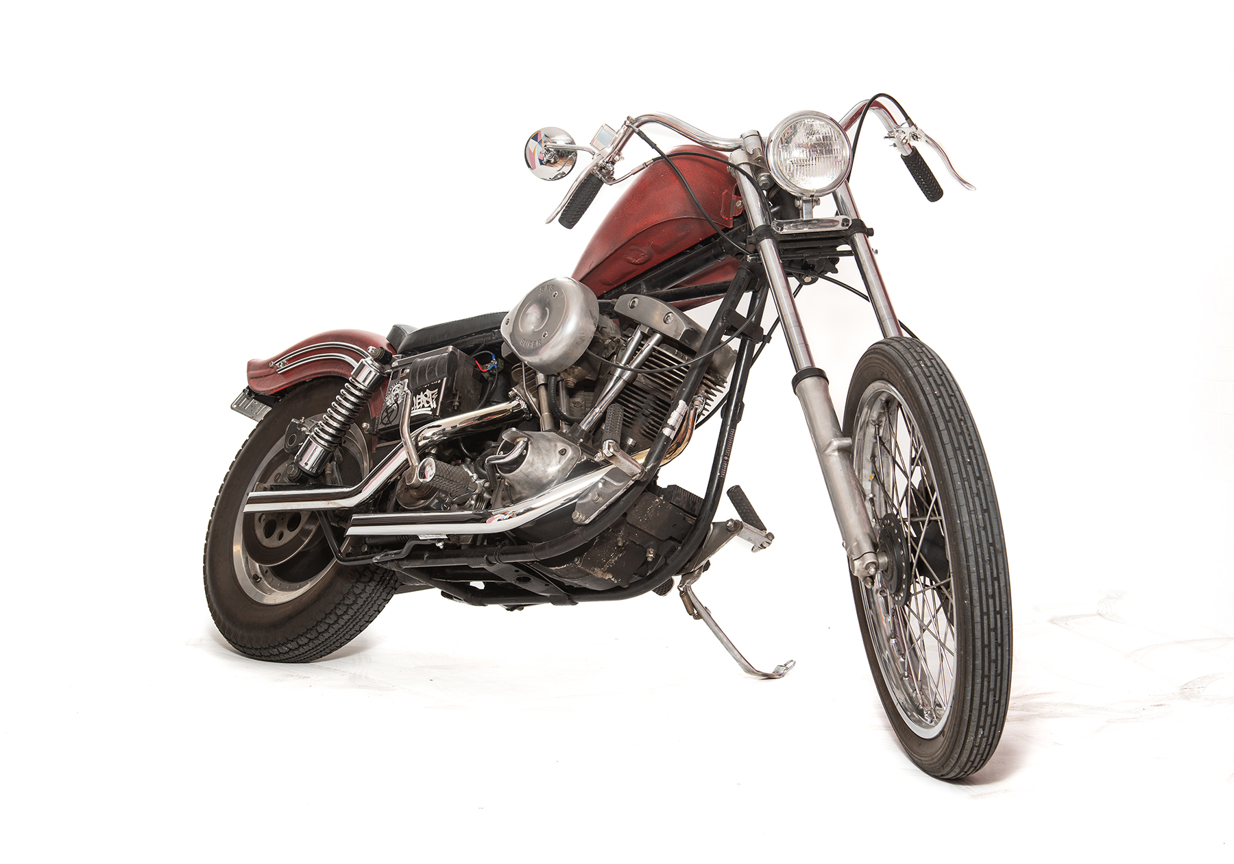 harley davidson shovelhead red