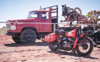 vintage harley davison WLA flathead motorcycle